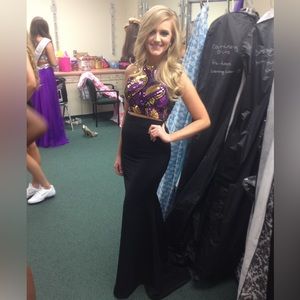 Two piece pageant dress, prom dress, cocktail party dress.
